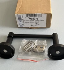 ICO Volkano Summit Crater Toilet Paper Holder Wall Mounted Pivoting Matte Black