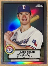 2021 Topps Chrome Platinum Anniversary NICK SOLAK Refractor #295 Texas Rangers