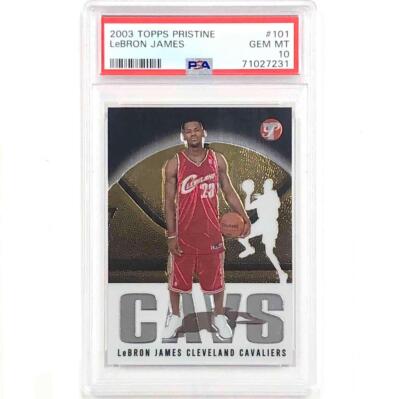 2003-04 Topps Pristine #101 Lebron James RC Cavs rookie card PSA 