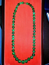 Malachite Necklace Hand crafted in Zaire
