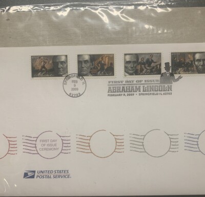 USPS 2009 FIRST DAY OF ISSUE CEREMONY LINCOLN COVER STAMP +2009 & 2025 D PENNYS