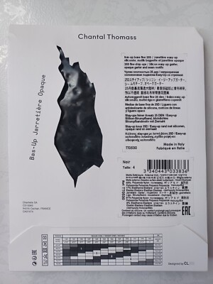 Bas Up Opaque Chantal Thomass - Taille 1, 67 Deniers, Noir, Référence 8477, Neuf Avec étiquettes