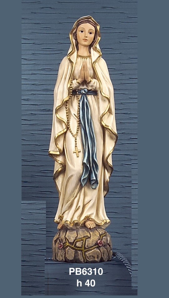 Statue Maria Madonna Von Lourdes – Religiöse Figur Aus Kunstharz, 20 Cm Hoch