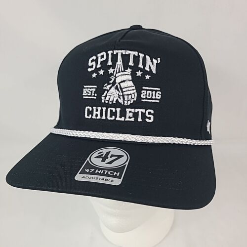 NWT Spittin' Chiclets Black Barstool Sports Rope Hat Adult Trucker Snapback OS