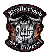12" BROTHERHOOD OF BIKERS EMBROIDERED JACKET PATCH