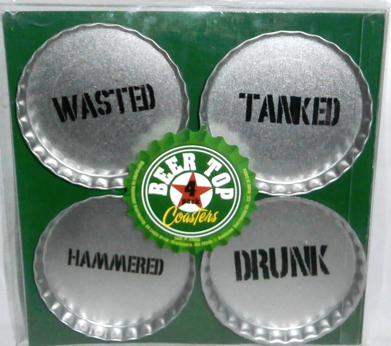 BEER TOP COASTERS 4 Brand Tucson Mall new Sayings Assorted Pack