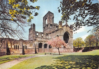 TOPIGRAPHISCHE POSTKARTE KIRKSTALL ABBEY LEEDS KONTINENTALE GRÖSSE GEBRAUCHT GD+