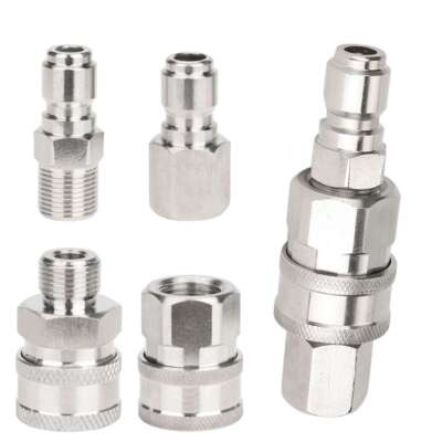 #ad 4Pcs 3 8quot; NPT Stainless Steel Quick Connect Fitting Pressure Washer Adapter Set $13.70