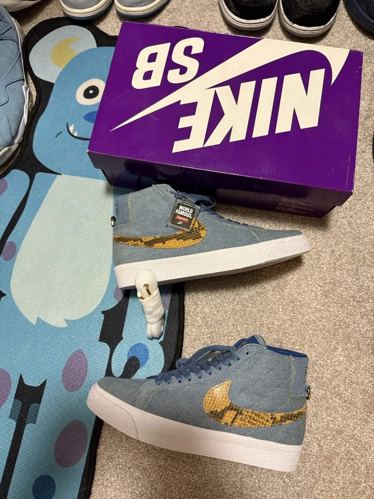 Taille 6,5   Blazer Nike Supreme x Zoom QS SB Mid Denim