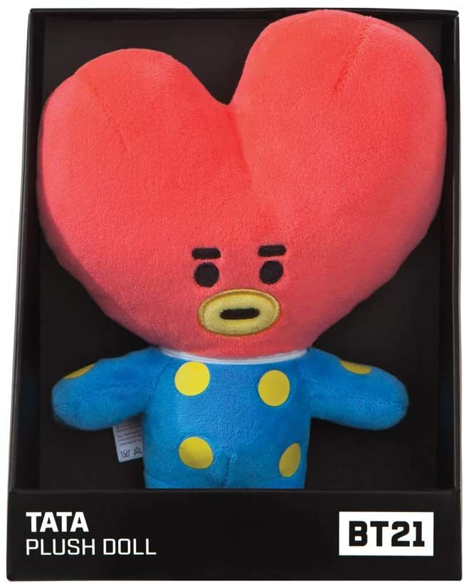 AURORA BT21 TATA SMALL PLUSH 6"" Blue & Red Official Merchandise SOFT TOY BTS