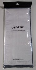 Handkerchiefs Set of 6 NOS Sealed George 100 Cotton White