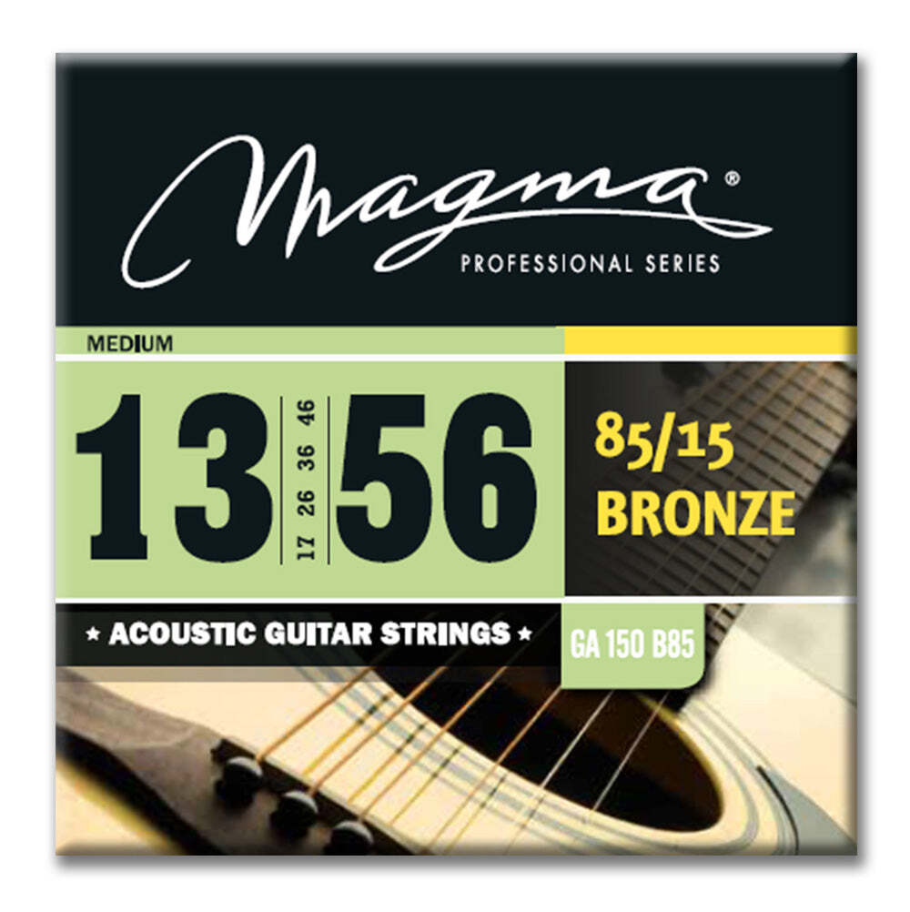 Magma Acoustic Guitar Strings Medium Light Gauge 85/15 Bronze Set, .013