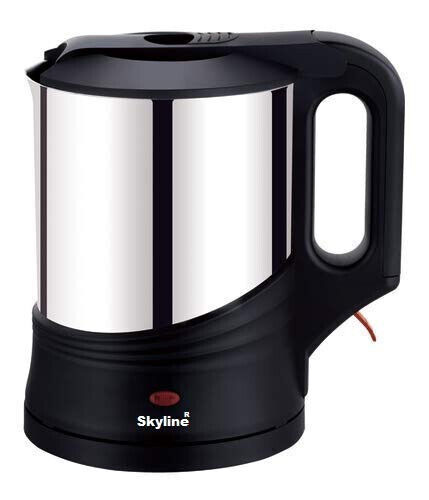 Skyline 1,2 L elektrischer Tee-/Wasserkocher Edelstahl Kabellose Kaffeekanne Heiß - Bild 1 von 7