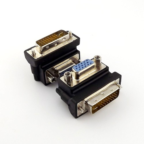 1x Right Angle 90 Degree VGA Female To DVI 24+5 Pin Male Video Convertor Adapter - 第 5/5 張圖片