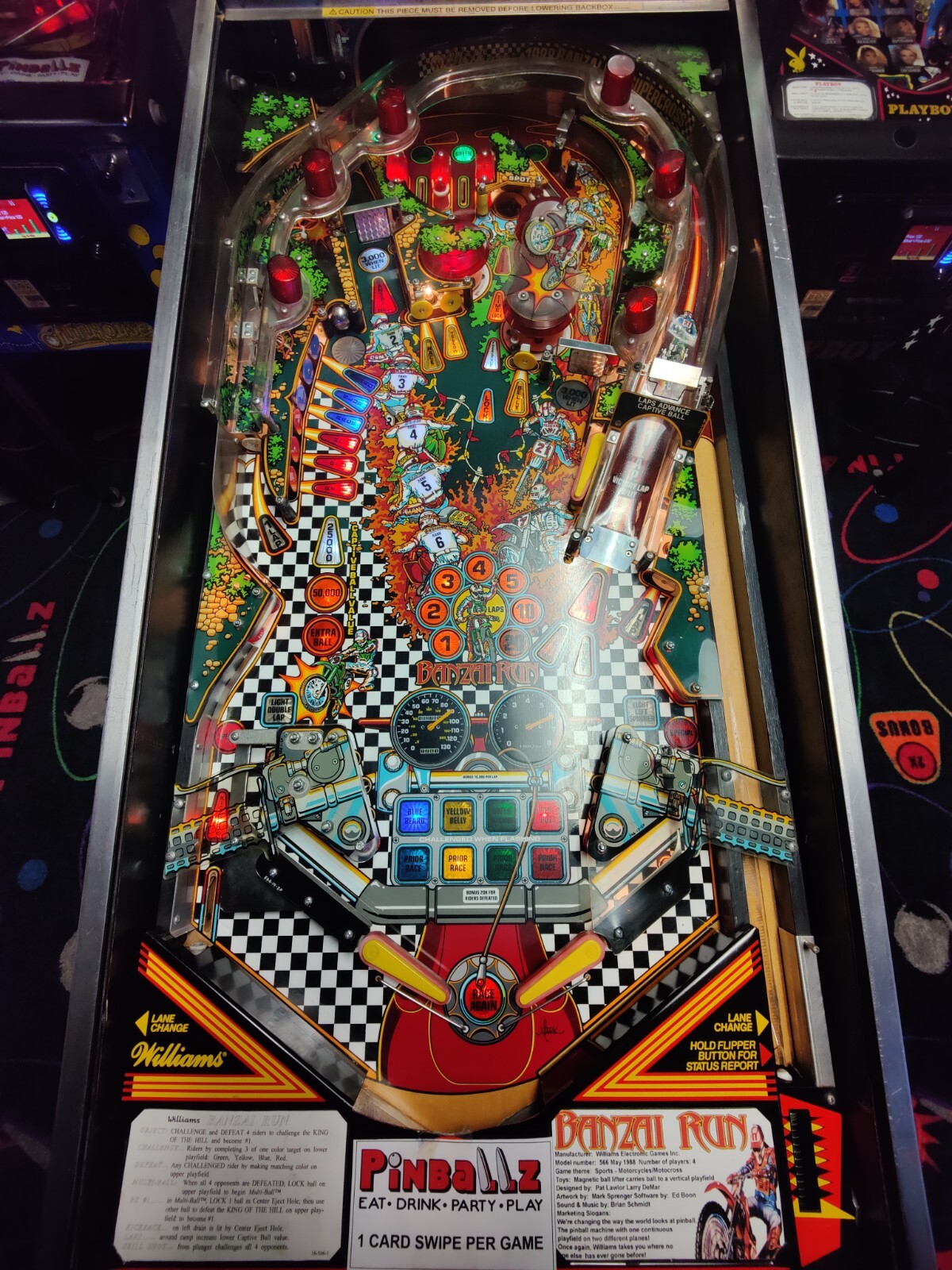 BANZAI RUN Pinball Machine - Williams 1988 - 2797 | eBay