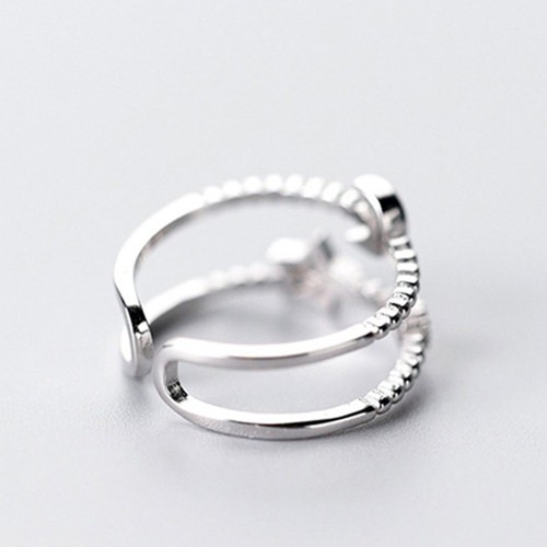 Fashion 925 Silver Moon Star Adjustable Ring Wedding Party Women Jewelry Gift - Picture 2 of 4