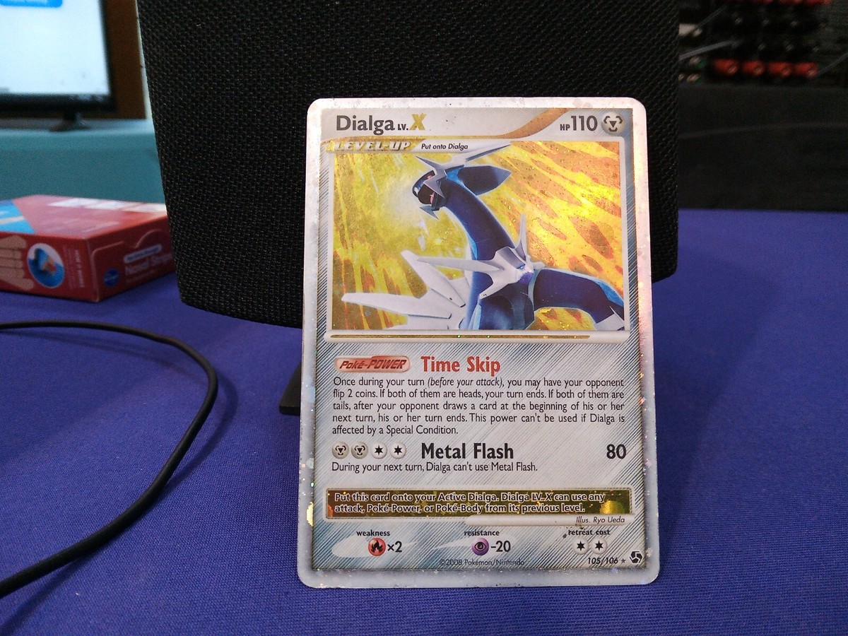Pokemon Dialga LV. X Card 105/106 NRMT-MT DP Great Encounters FOIL