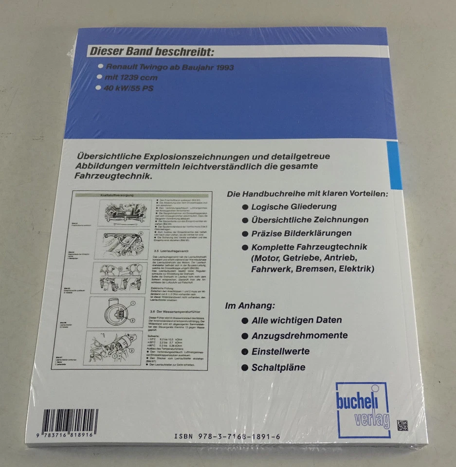 Manual de Reparación Renault Twingo - 1,2 Litro, 40 Kw/55 Cv - Desde Año 1993 - Imagen 2 de 2