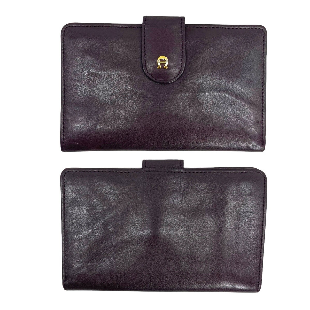 Vintage 80s 90s ETIENNE AIGNER Medium Leather Wallet Bifold Card