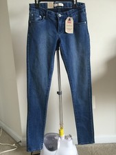 NWT Levi's 710 Girl's Blue Jeans 16 Super Skinny Teen Adj Stretch Denim 40.