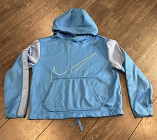 Nike Boys Hoodie Sweatshirt Size Large Blue Swoosh Logo