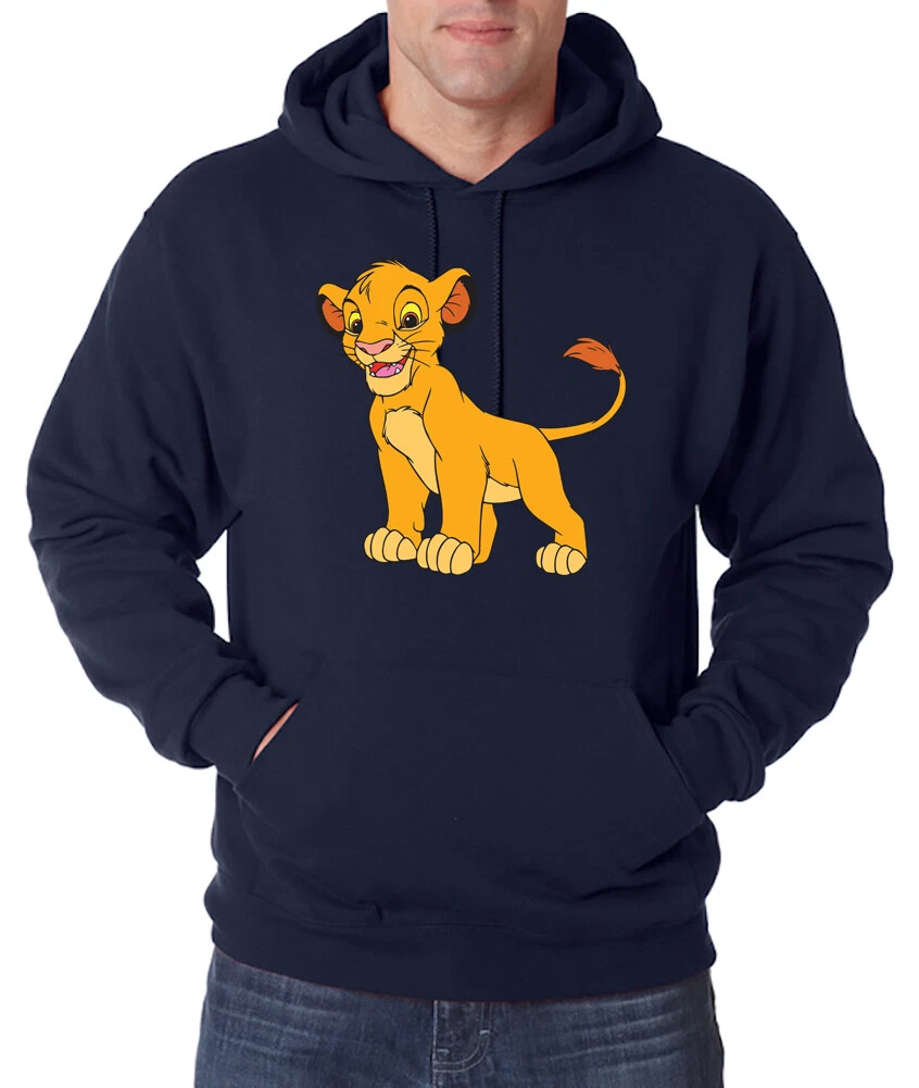 LOEWE Felpa con cappuccio uomo Youth Designz Simba pullover leone re safari re dolce anni '90 divertente