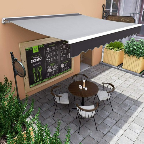 Gelenkarmmarkise Markise 300x250cm Aluminium Sonnenschutz mit Handkurbel Balkon - Bild 2 von 9