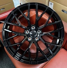 A SET OF 20" ALLOY WHEELS RS6 S6 STYLE R8 GLOSS BLACK TO FIT AUDI A6🇬🇧