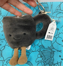 Jellycat Amuseables Coffee Cup Bag Charm Plush Keychain Soft Cuddly NWT 2026