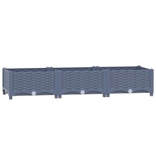 Raised Bed Polypropylene Garden Planter Pot Planting Box Flower Pot vidaXL