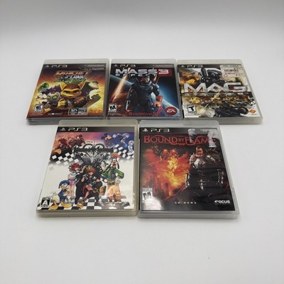 Lot of 5 Sony Play Station 3 Games Ratchet & Clank Mass Effect 3 Bound By Flame