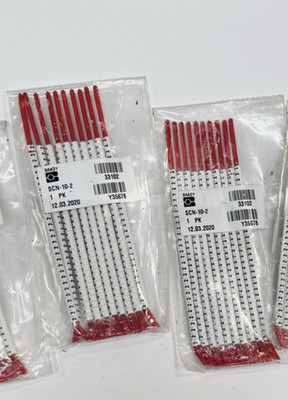 Lot of 2 BRADY SCN-10-2 Wand CLIP-SLEEVE WIRE MARKERS