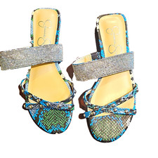 Jessica Simpson Slide Sandals Snake Print Rhi...