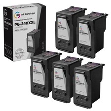 LD Replacement for Canon PG-240XXL / 5204B001 5PK Extra HY BLK Cartridges