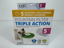 Catit Senses Flower Fountain Triple Action Drinking Water Filters Value - 5 Pack