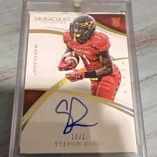 Panini Immaculate Collection Stefon Diggs Rookie Auto Serial 10/25 #338 Maryland