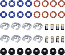 40PCS Fuel Injector Repair Seal Kit Gasket Rebuild Kit Compatible with 99-07