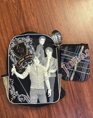 NEW IN PACKAGE  DISNEY JONAS BROTHERS BACKPACK 12'' X 18  VINTAGE.