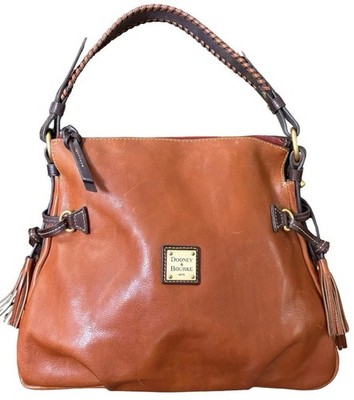 Dooney Bourke Natural Brown Florentine Toledo Leather Hobo Sac