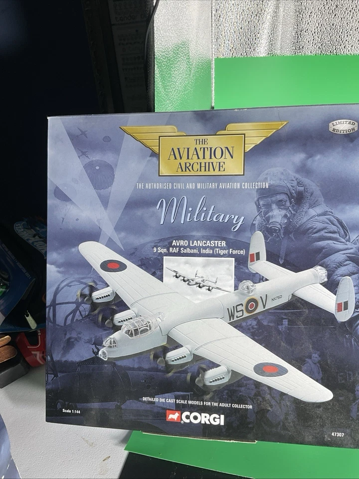Corgi Aviation. Archiv AVRO LANCASTER 9 San RAF Salbani Tiger Force Neu in OVP