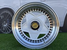 4x 15 " 4x100/4x114.3 Ferrari Billet Style White Wheels Fits For : E30, Honda,
