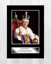 HM King Charles III 6 A4 reproductionmounted picture poster choice of frame