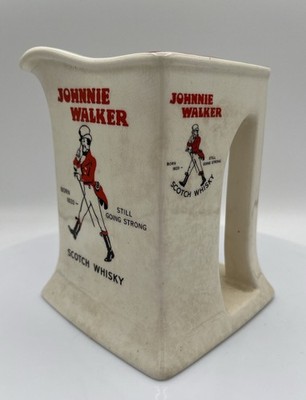 Vintage Wade Johnnie Walker Scotch Whisky Water Jug Pitcher Pub Advertising