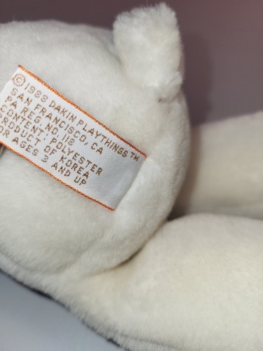 Dakin Teddybär Soft Classics weißes Herz 1988 Vintage 11 Zoll Plüschtier Stofftier - Bild 9 von 10