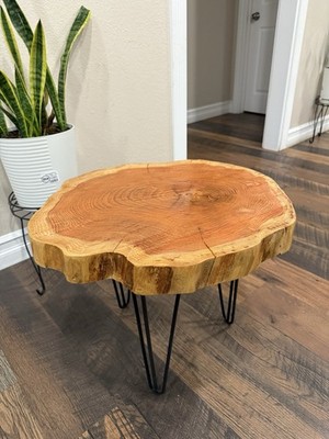 Rustic Live Edge Coffee Table, Unique Wood Side Table, Furniture Handcrafted