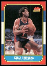 CENTERED NM+/- KELLY TRIPUCKA 1986 FLEER #115 UNCREASED VINTAGE NBA *TPHLC-0936