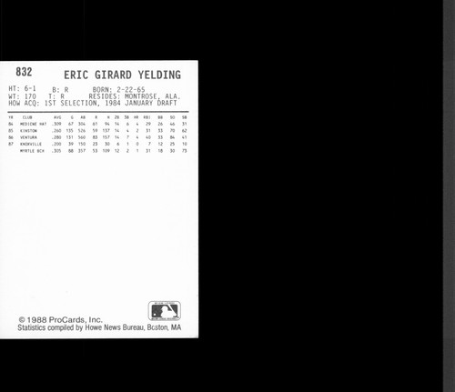 1988 ProCards Syracuse Chiefs - You Pick 1 - Minor League AAA Toronto Blue Jays - Picture 53 of 55