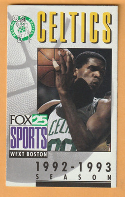 Robert Parish Boston Celtics 1992-93 Schedule Card HOF
