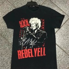 Billy Idol Tee Rebel Yell Signature Black Cotton  Unisex S-5XL Shirt MK233