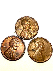 1948 P,D and S Lincoln Wheat Cents Nice Condition 002
